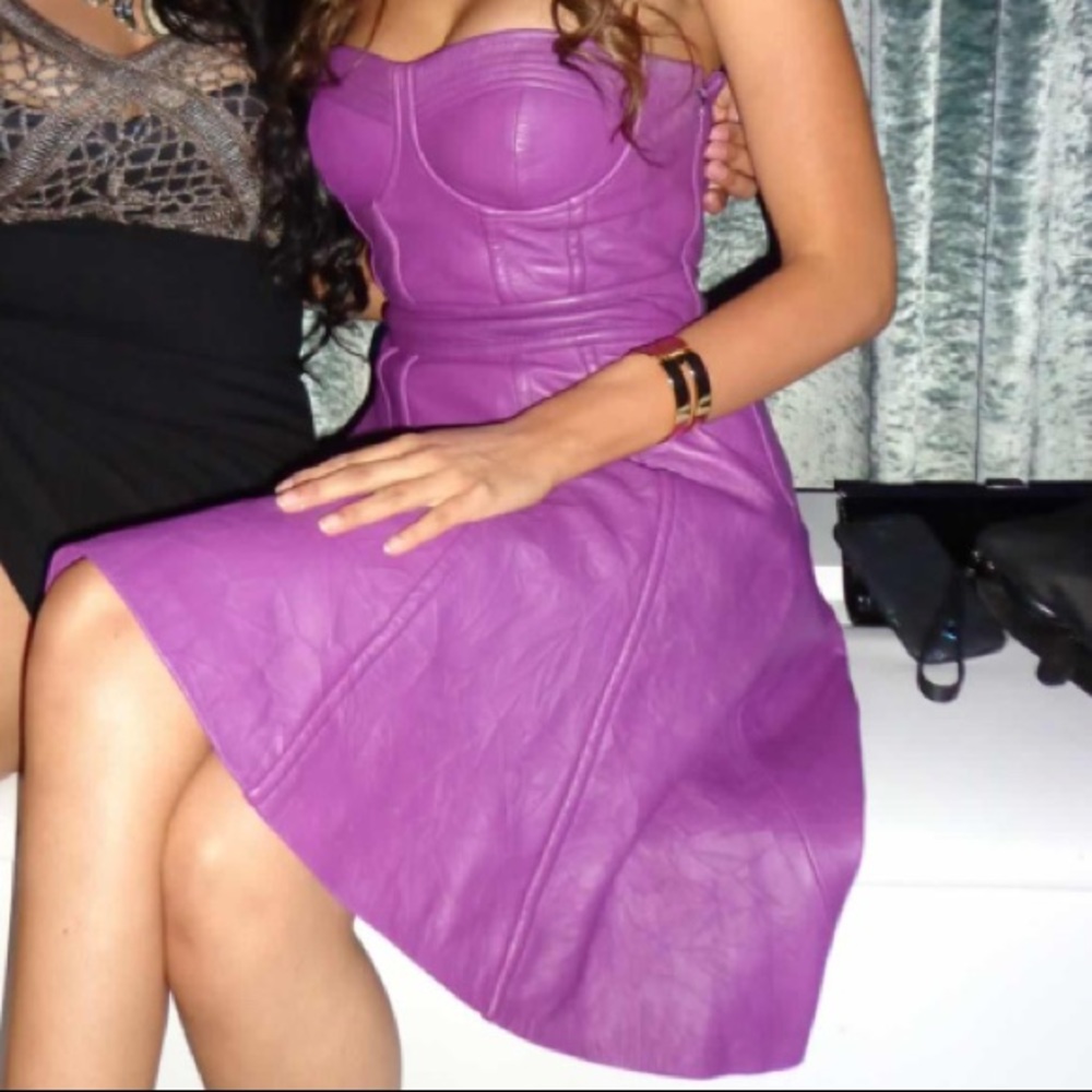 Genuine leather Bebe dress.